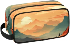 Travel Toiletry Bag for Women Men Beautiful Sunset Hanging Cosmetic Bag Waterproof Makeup Bag for Shaving Makeup Toothbrush & Travel Essentials