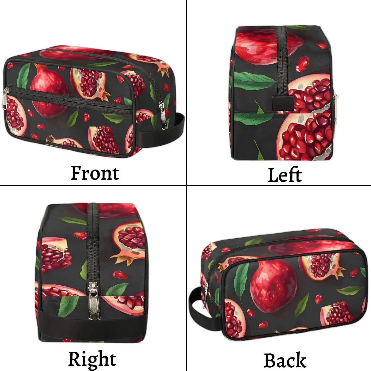 Travel Toiletry Bag for Women Men Fruit Pomegranate Hanging Cosmetic Bag Waterproof Makeup Bag for Shaving Makeup Toothbrush & Travel Essentials
