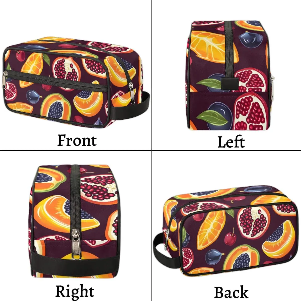 Travel Toiletry Bag for Women Men Pomegranate Cherry Fruit Hanging Cosmetic Bag Waterproof Makeup Bag for Shaving Makeup Toothbrush & Travel Essentials