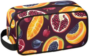 Travel Toiletry Bag for Women Men Pomegranate Cherry Fruit Hanging Cosmetic Bag Waterproof Makeup Bag for Shaving Makeup Toothbrush & Travel Essentials