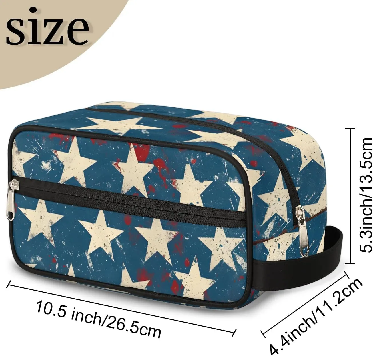 Travel Toiletry Bag for Women Men Stars Hanging Cosmetic Bag Waterproof Makeup Bag for Shaving Makeup Toothbrush & Travel Essentials