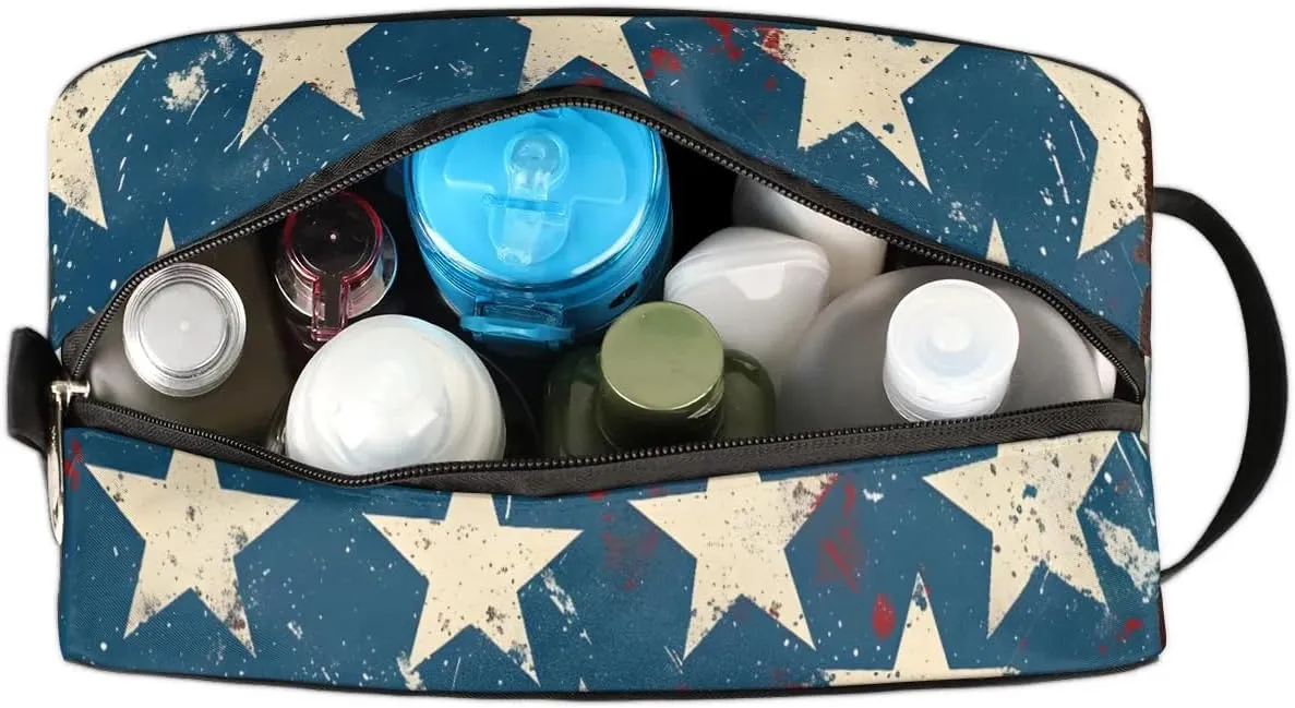 Travel Toiletry Bag for Women Men Stars Hanging Cosmetic Bag Waterproof Makeup Bag for Shaving Makeup Toothbrush & Travel Essentials