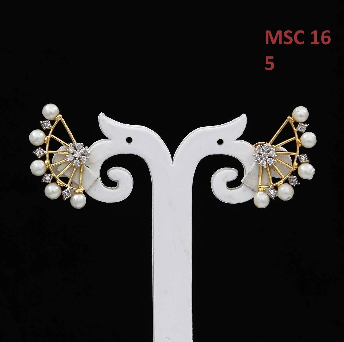 Trending Ear Cuffs 18K Gold Plated CZ Studded Ethnic Modern Looking Party Casual Wear Designer Earrings for Girls and Women