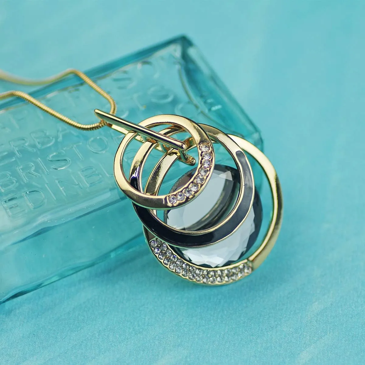 Triple Layer Pendant Necklace Long Statement Pendant Necklace Long Sweater Chain | Long Necklaces for Women | Summer Necklaces | Jewelry for Girls | Boho Necklaces for Women