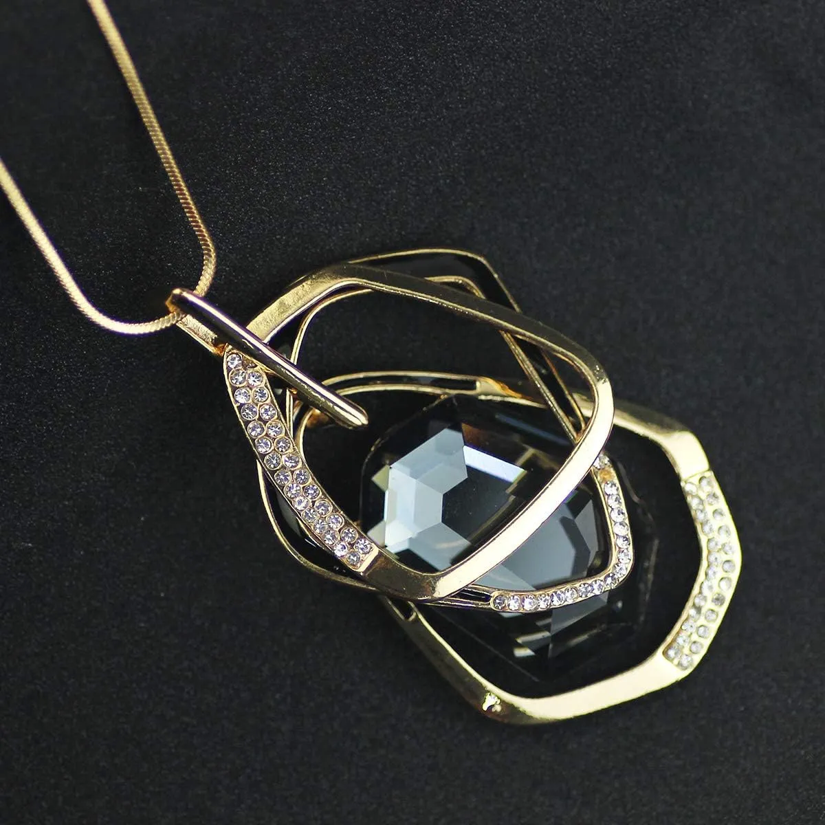 Triple Layer Pendant Necklace Long Statement Pendant Necklace Long Sweater Chain | Long Necklaces for Women | Summer Necklaces | Jewelry for Girls | Boho Necklaces for Women
