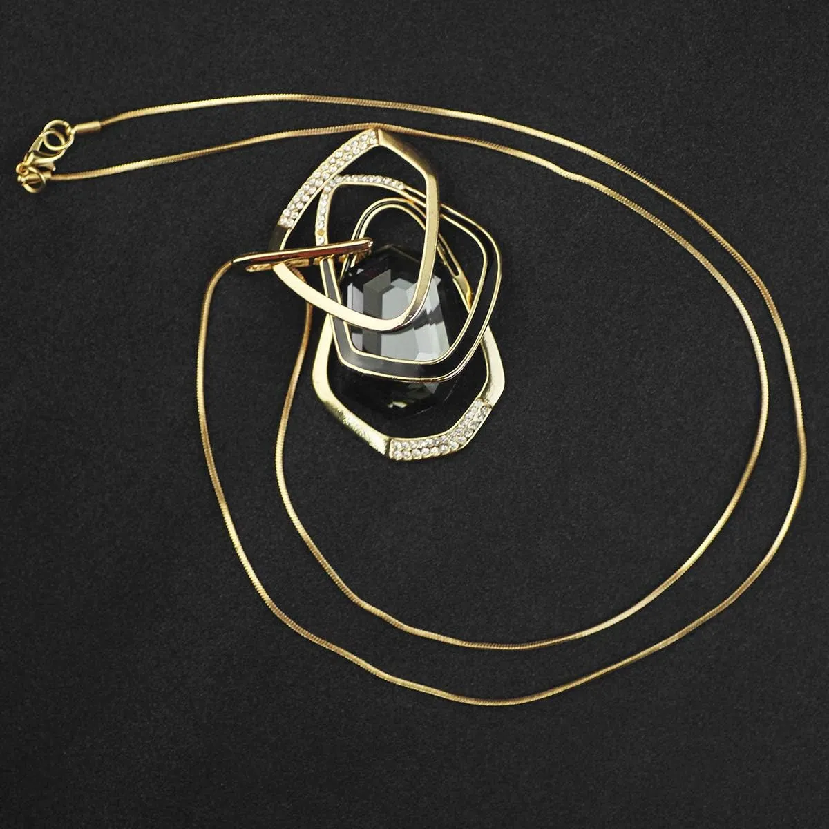 Triple Layer Pendant Necklace Long Statement Pendant Necklace Long Sweater Chain | Long Necklaces for Women | Summer Necklaces | Jewelry for Girls | Boho Necklaces for Women