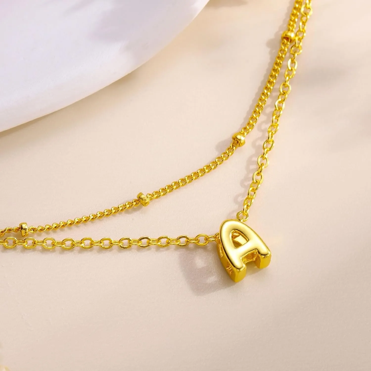 Turandoss Letter A-Z Bracelets for Women Teen Girls - Layered Gold Bracelets, Dainty 18k Gold Bracelets for Women Friendship Bracelets Preppy Bracelets, Teen Girl Gifts Trendy Stuff