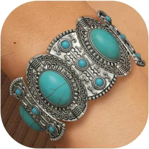 Turquoise Beaded Stretch Bracelets Bohemian Stackable Bracelets Y2K Summer Beach Bracelets Jewelry for Women