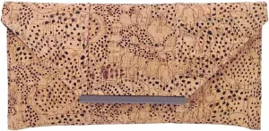 Unique Pattern Laser Cut Cork Envelope Clutch