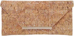 Unique Pattern Laser Cut Cork Envelope Clutch