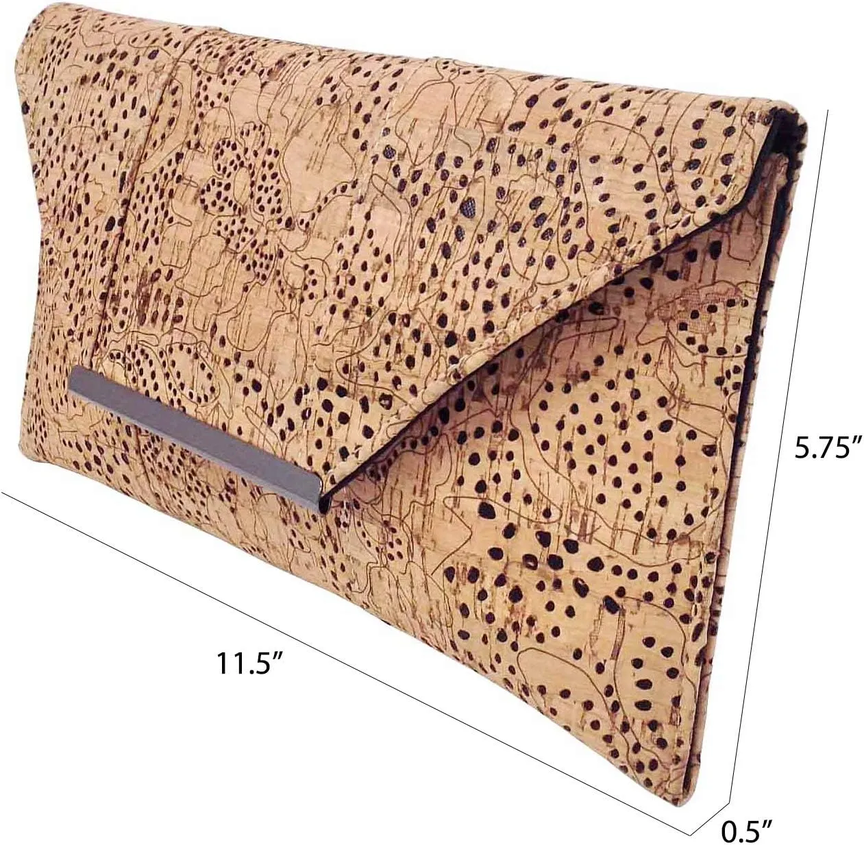 Unique Pattern Laser Cut Cork Envelope Clutch