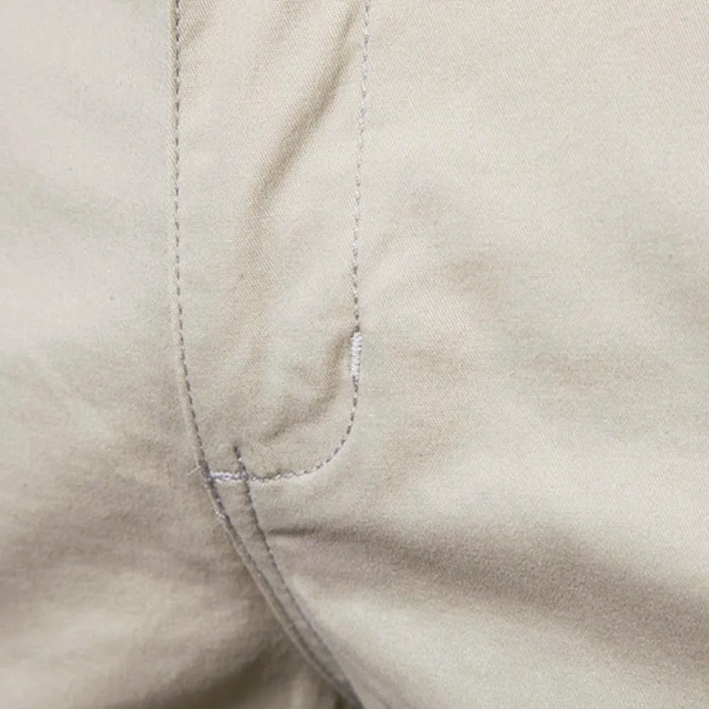 USTZFTBCL Summer Men's Cotton Casual Straight Leg Slim Fit Mid-Length Solid Color Shorts