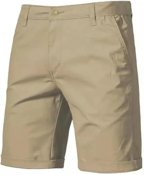 USTZFTBCL Summer Men's Cotton Casual Straight Leg Slim Fit Solid Color Shorts