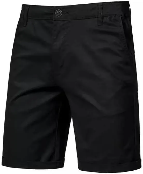 USTZFTBCL Summer Men's Cotton Casual Straight Leg Slim Fit Solid Color Shorts