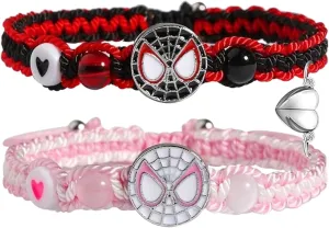 Valentines Day Gifts For Him Her Spider Matching Bracelets For Couples Friend Bracelets For 2 Couples Bracelets Boyfriend Girlfriends Anniversary Bracelets