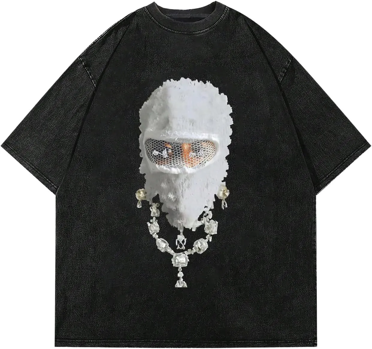 Verdusa Men's Oversized Graphic Tees Drop Shoulder Summer Washed T Shirts