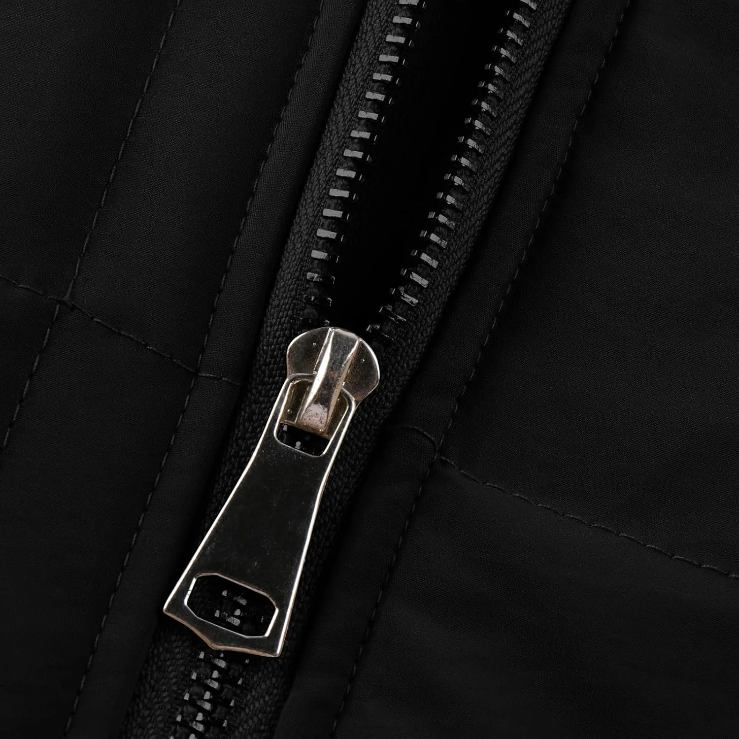 VESNIBA Quilted Jackets for Women Long Sleeve Zip Up Jacket Coat Loose Fit Puffer Shakets Winter Warm Outwear
