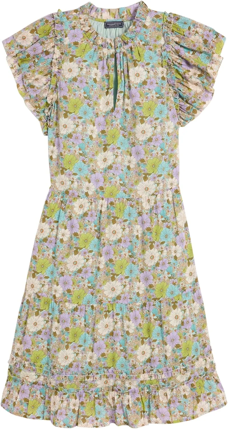 vineyard vines Women's Tiered Ruffle Dress