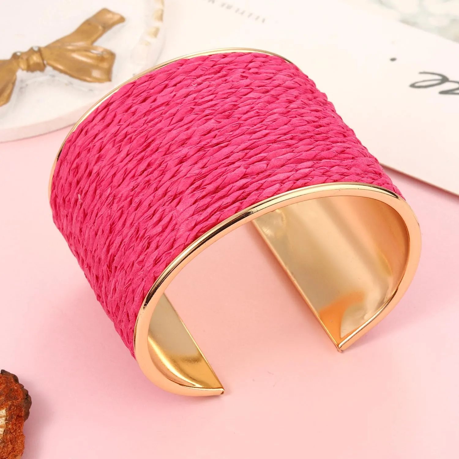 Wide Cuff Bracelets for Women Leopard Bangle Bracelets Snakeskin Leather Wrap Cuff Bracelets for Women