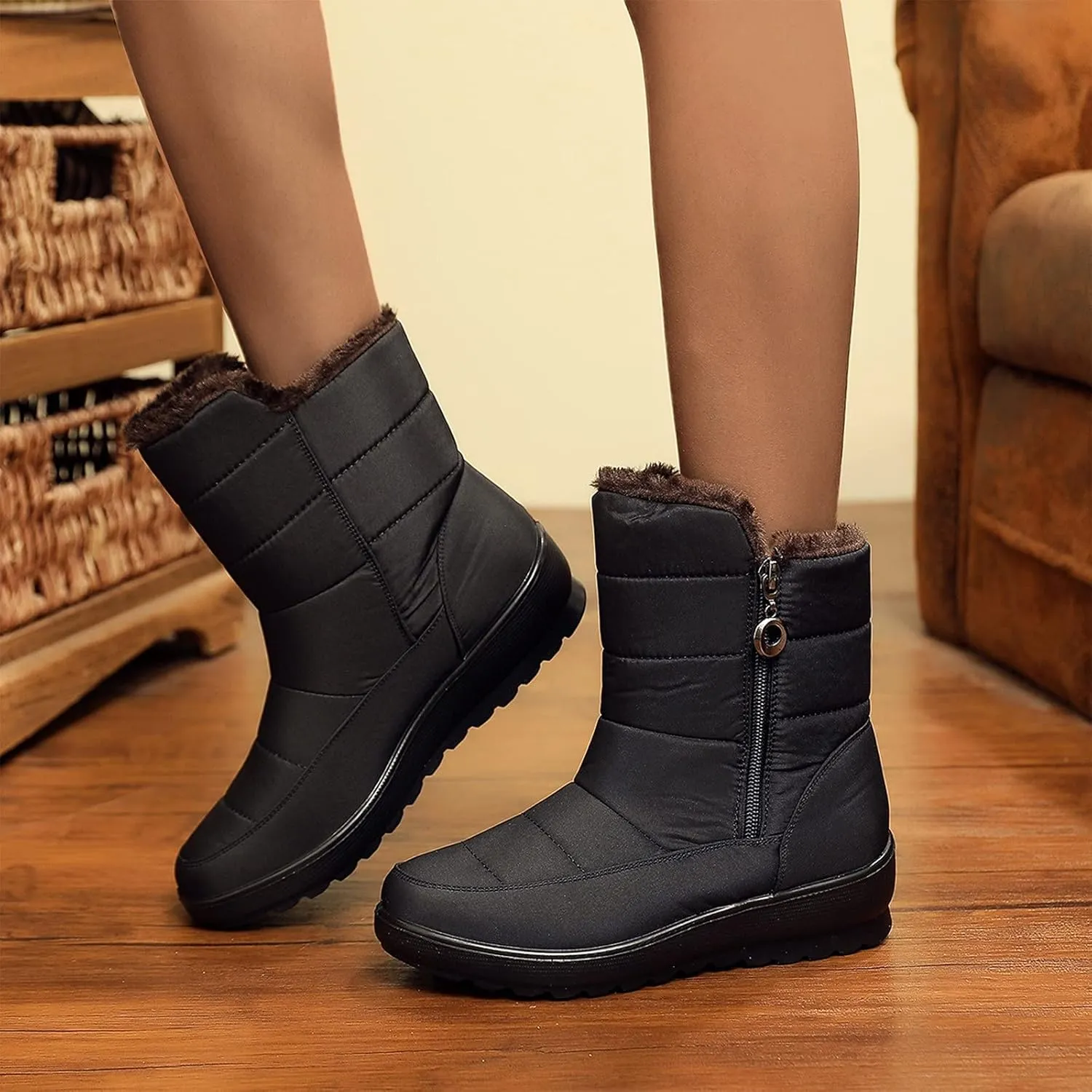 Winter Boots for Women Waterproof Snow Insulated Womens Snow Boots Cute Womens Snow Pants Waterproof Insulated Womens Waterproof Boots Slip on Botas Para Mujer De Invierno Para La Nieve