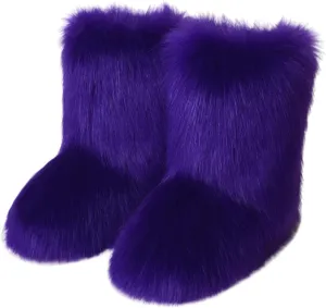 Winter Boots for Women Wide Width Waterproof Snow Boots for Women Size 7 Wide Slip on Boots for Women Ankle Booties Winter Womens Waterproof Boots Tall Tall Winter Boots for Women Pull on