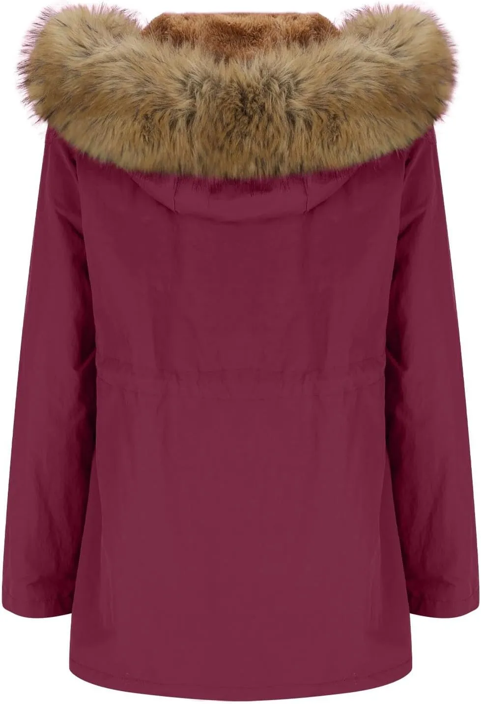 Winter Coats for Women Water Resistant Jacket Windproof Warm Parkas Thicken Fleece Lined Outwear with Fur Hood