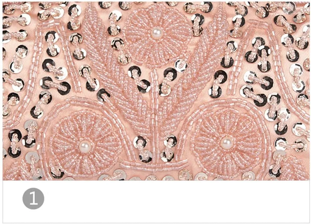 Women Handmade Clutch Bags Beads Evening Exquisite Beaded Embroidered Wedding Party Bridal Small Handbag