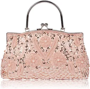 Women Handmade Clutch Bags Beads Evening Exquisite Beaded Embroidered Wedding Party Bridal Small Handbag