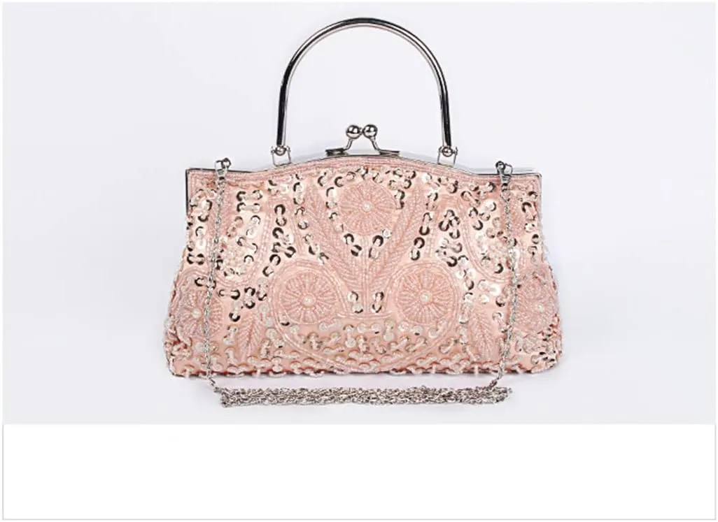 Women Handmade Clutch Bags Beads Evening Exquisite Beaded Embroidered Wedding Party Bridal Small Handbag