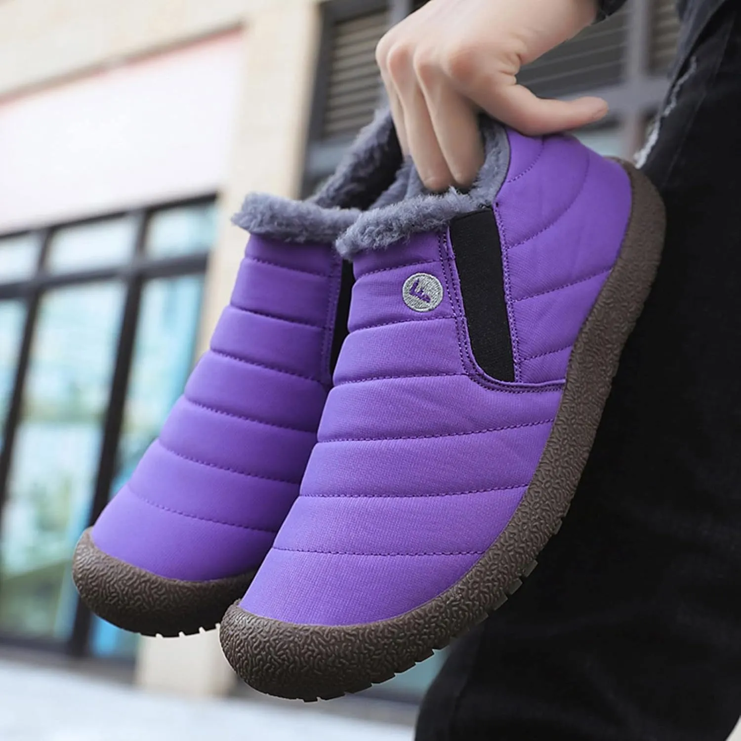 Women Snow Boots Waterproof Wide Cute Womens Platform Snow Boots Womens Winter Boots Size 9 Wide Boots for Snow Woman Botas De Invierno Para Mujer Negras