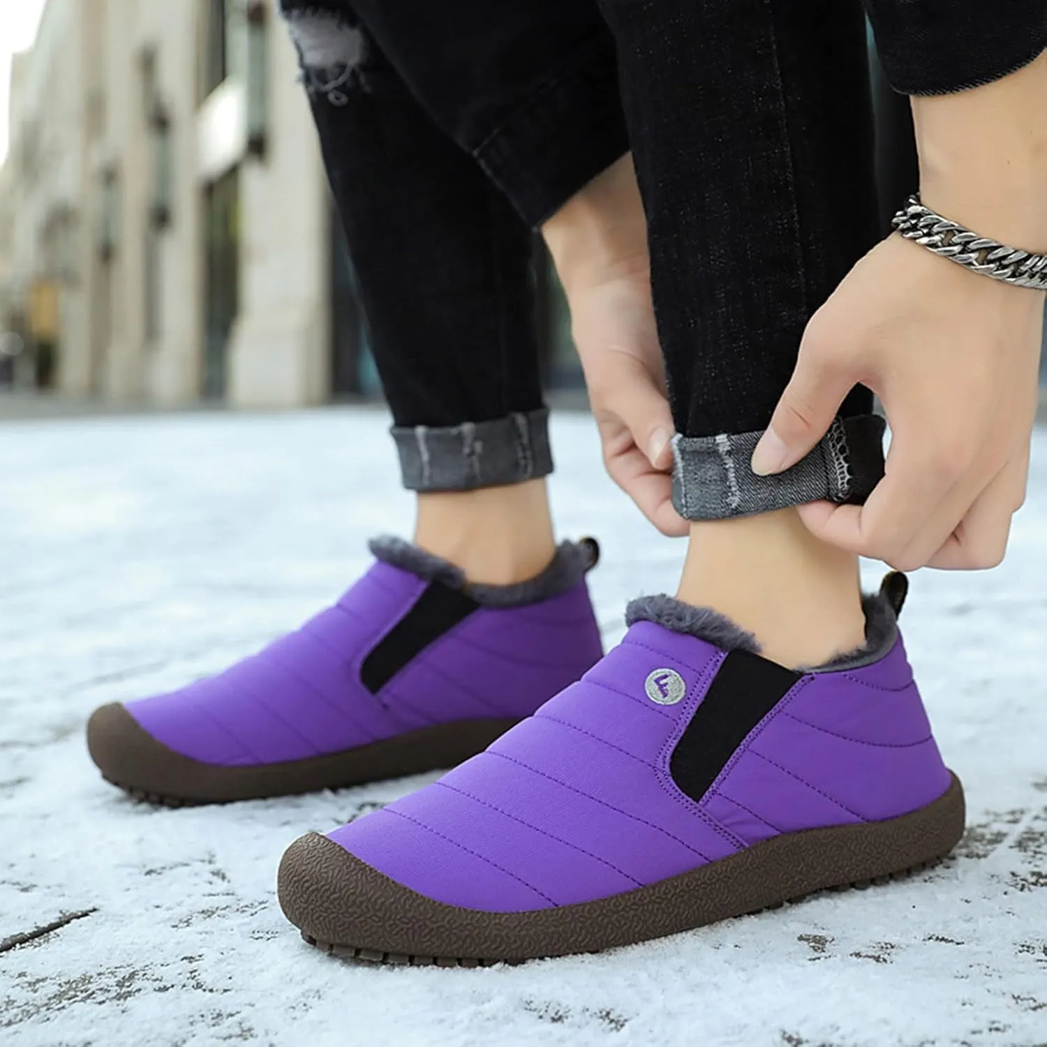 Women Snow Boots Waterproof Wide Cute Womens Platform Snow Boots Womens Winter Boots Size 9 Wide Boots for Snow Woman Botas De Invierno Para Mujer Negras