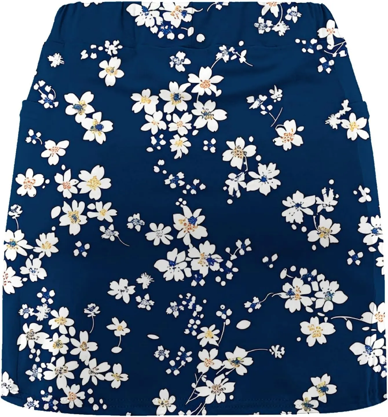 Women Summer Skorts Shorts Plus Size High Waist Stretch Anti-Exposure Floral Printed Comfy Active Lounge Short