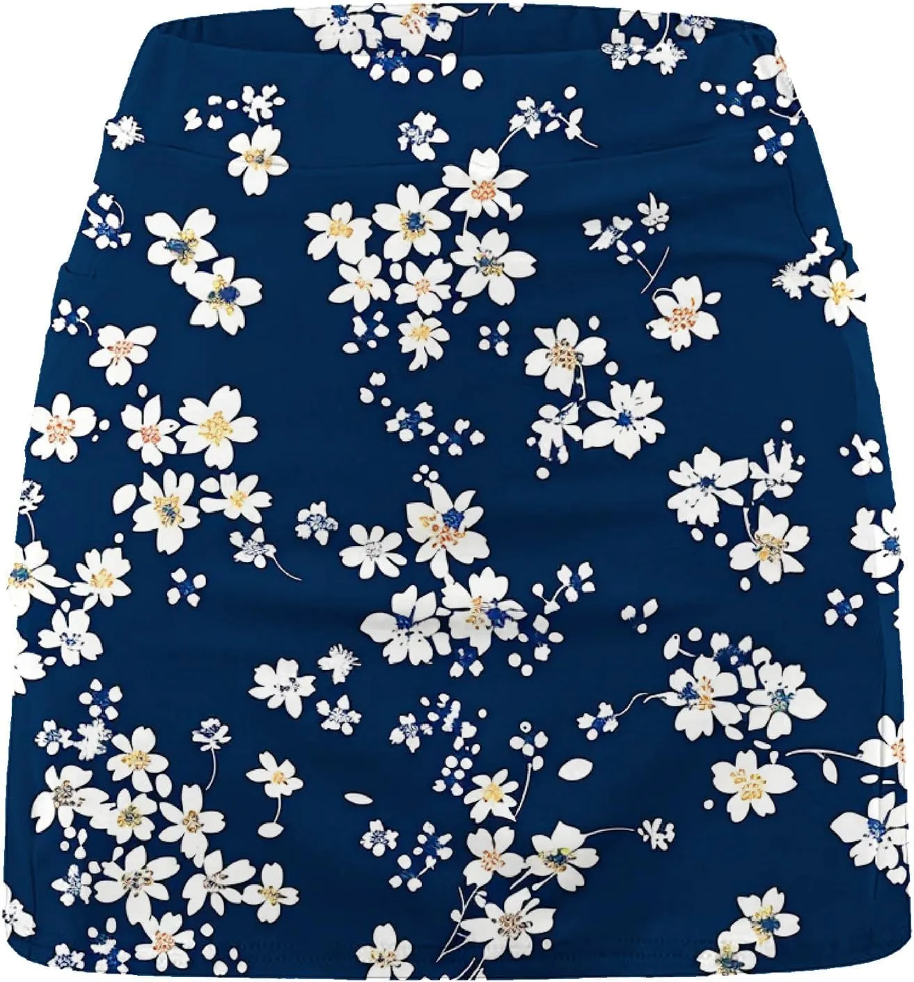Women Summer Skorts Shorts Plus Size High Waist Stretch Anti-Exposure Floral Printed Comfy Active Lounge Short