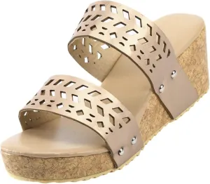 Women's Arch Support Slides Open Sandals Breathable Hollow Out Summer Slip On Wedges Toe Beach Shoes for Women