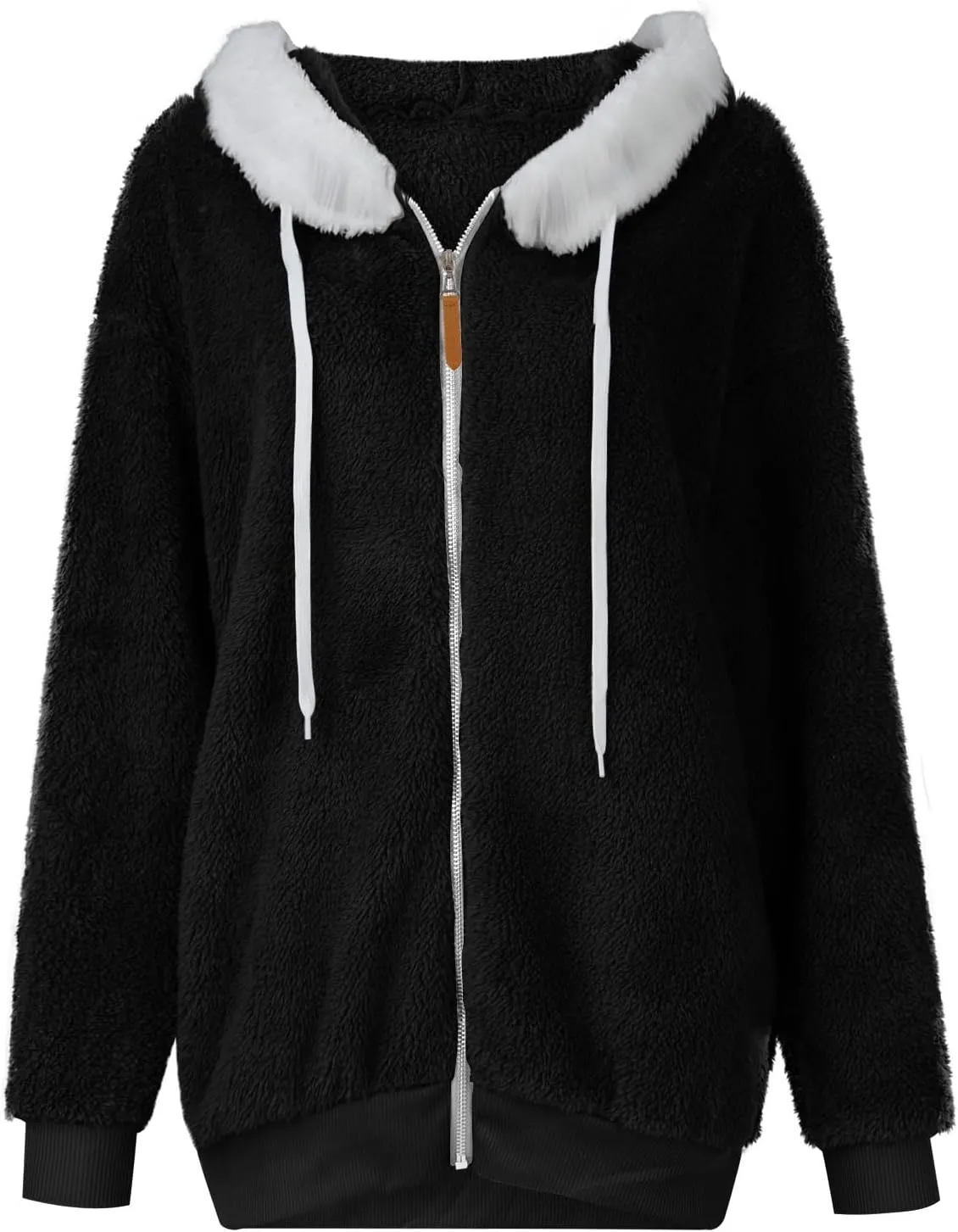 Womens Coat 2023 Plush Sweatshirt Fuzzy Winter Fleece Warm Hoodie Outwear Fashion Plus Size Sharpa Jacket