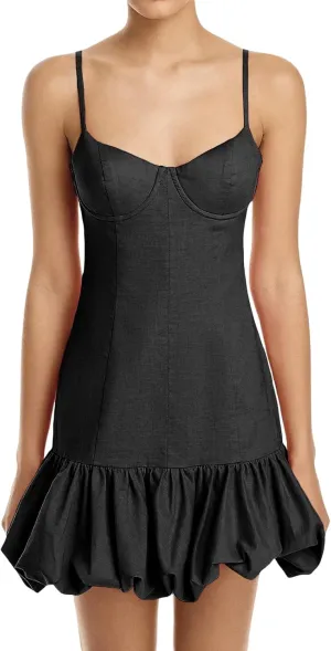 Womens Corset Lace Mini Dress Y2k Sexy Ruffle Hem A Line Bodycon Party Night Club Wear Camisole Short Dresses