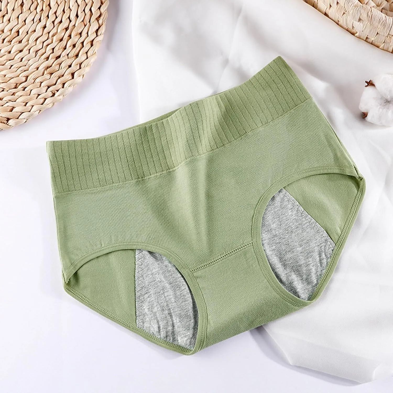 Women's Cotton Briefs Underwear Mid Waist Breathable Soft Stretch Cheeky G-String Tangas Panties