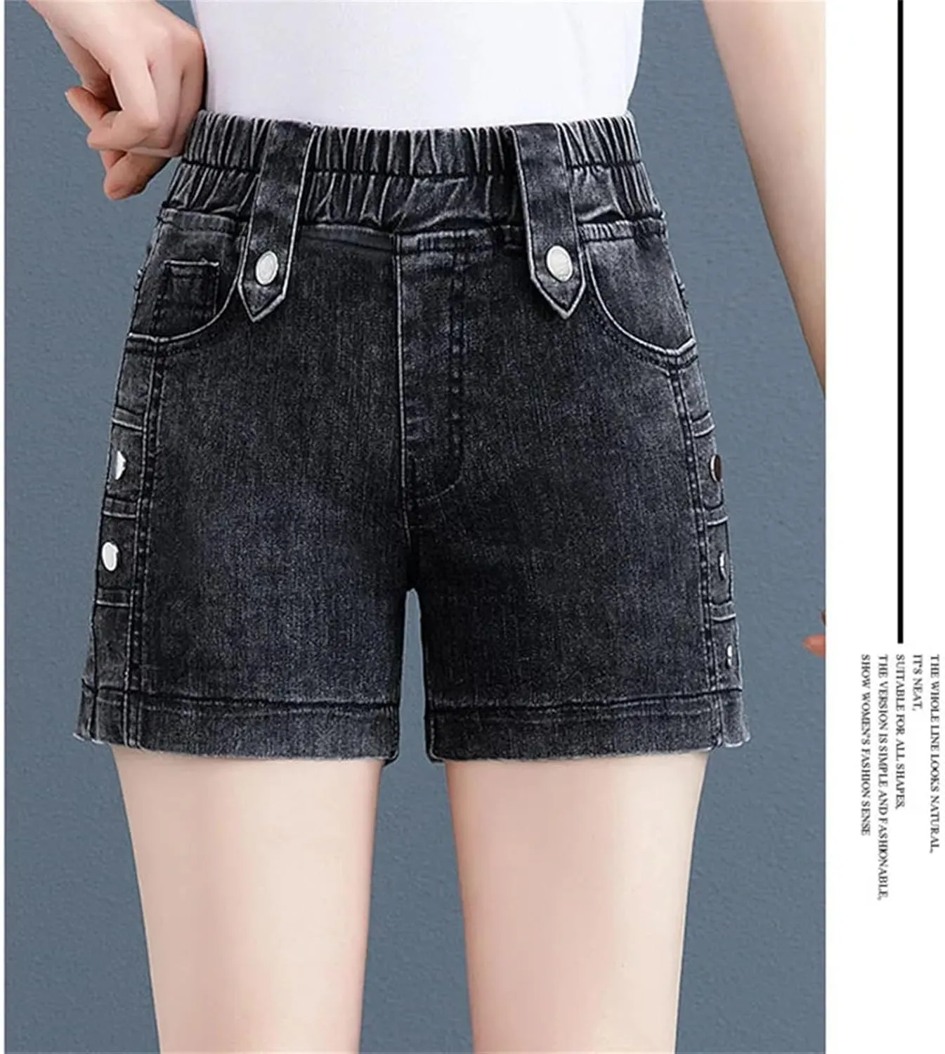 Womens Denim Mini Skirt Shorts Spring Summer High Waist A-Line Retro Chic