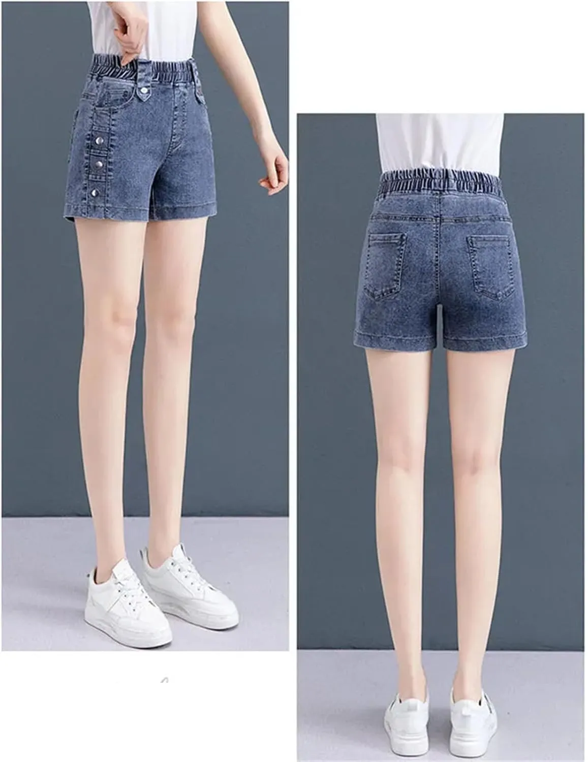 Womens Denim Mini Skirt Shorts Spring Summer High Waist A-Line Retro Chic