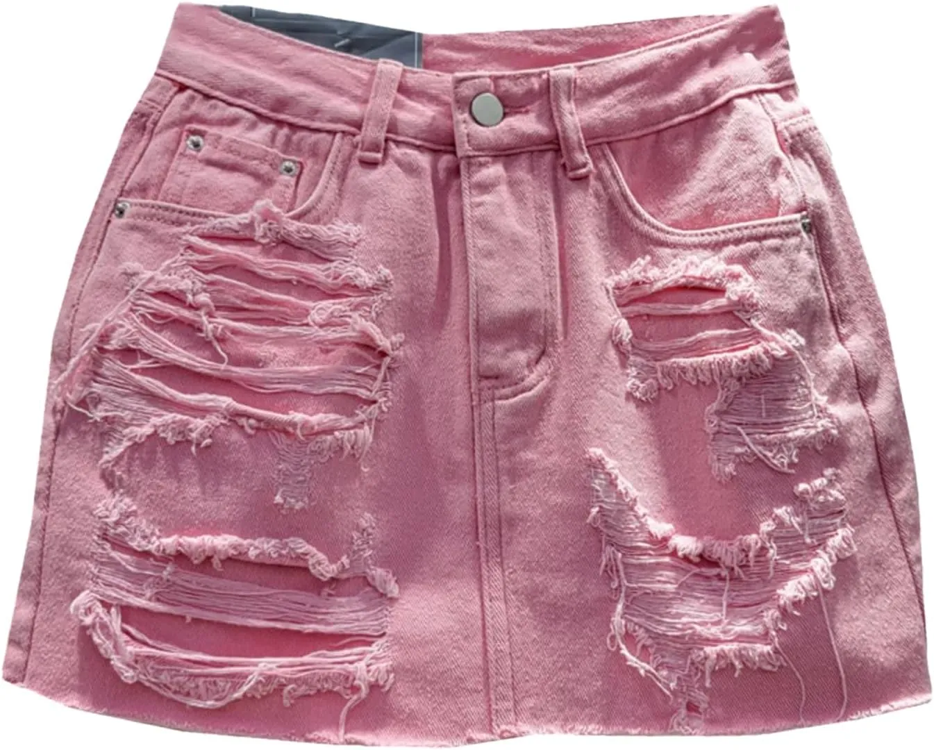 Womens Denim Mini Skirt Shorts Spring Summer High Waist Retro A-Line Casual