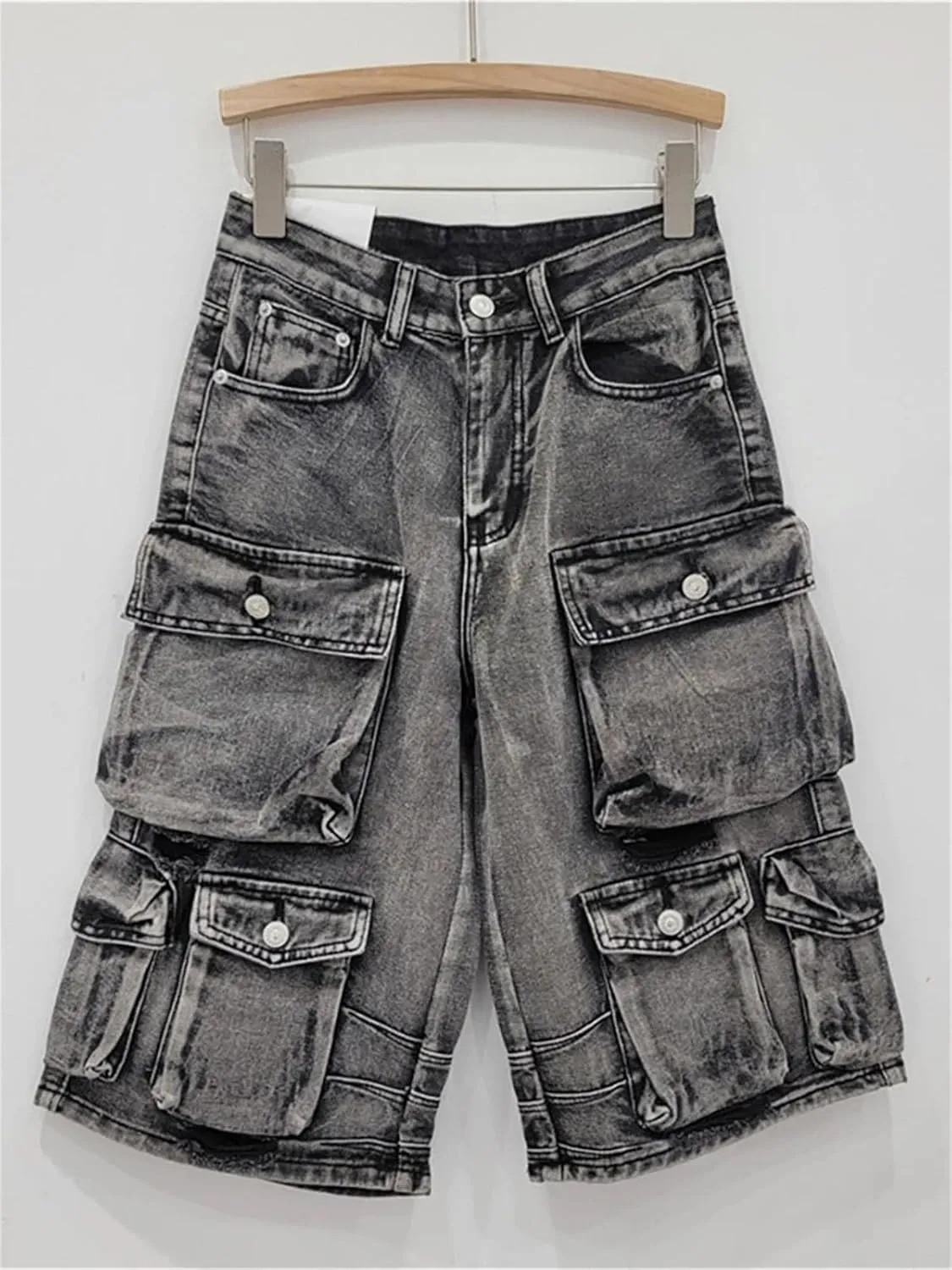 Womens Denim Mini Skirt Shorts Spring Summer High Waist Retro A-Line Office