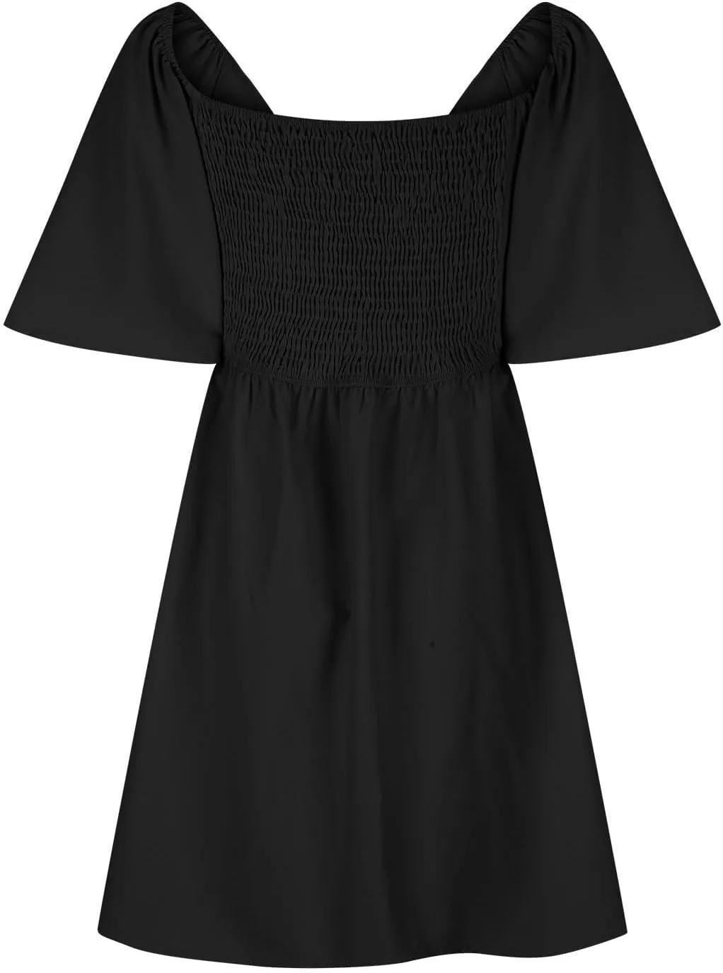 Womens Dresses 2024 Spring Summer Deep V Neck Elegant Bow Tie Mini Dress Short Sleeve Solid Casual Graduation Dress