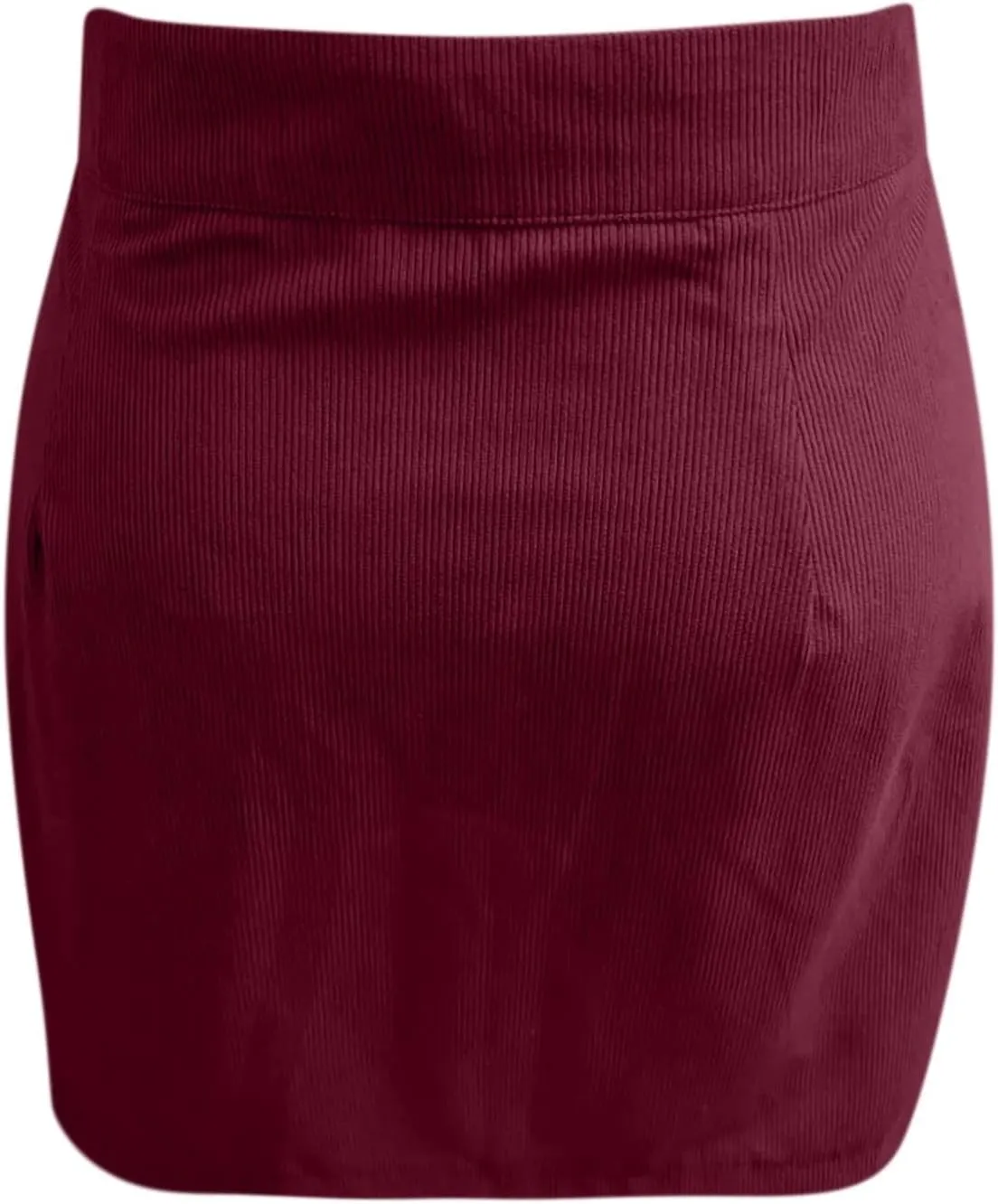 Women's Fall Midi Pencil Skirts Dressy Casual Work High Waisted Trendy Winter Corduroy Skirt with Pocket