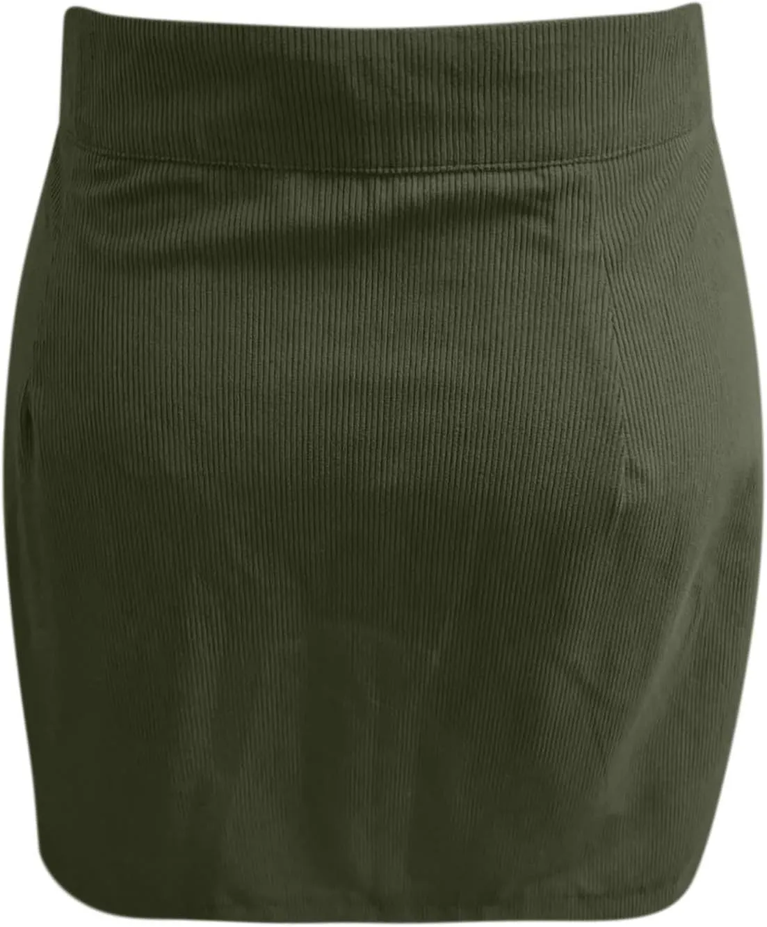 Women's Fall Midi Pencil Skirts Dressy Casual Work High Waisted Trendy Winter Corduroy Skirt with Pocket