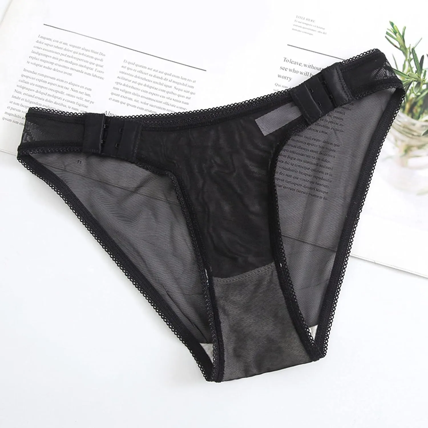 Women's Floral Lace Brief Underwear Breathable High Leg High Waist Stretch Cute Bikini Brief Panties