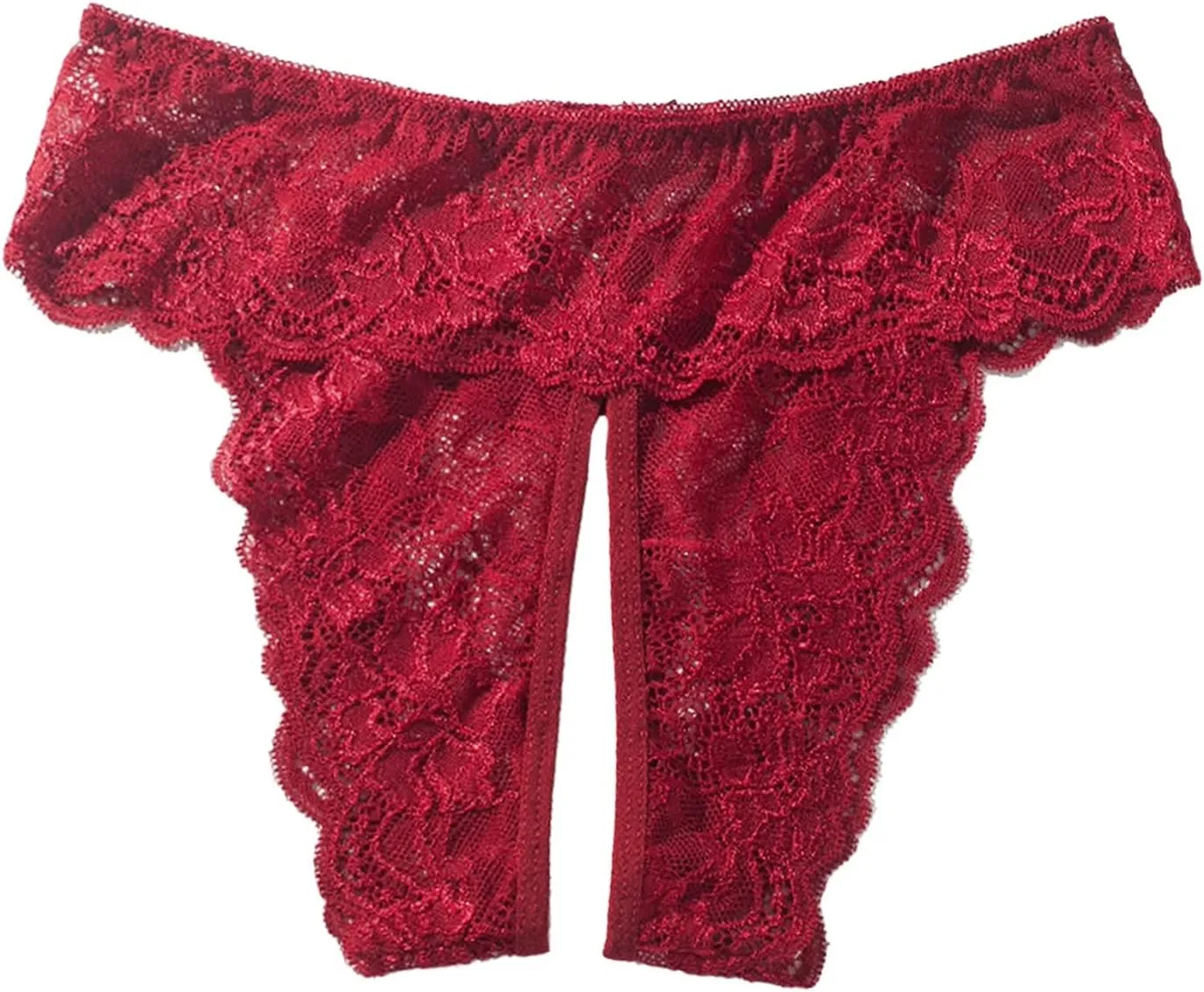 Women's Floral Lace Brief Underwear Breathable High Leg High Waist Stretch Cute Bikini Brief Panties