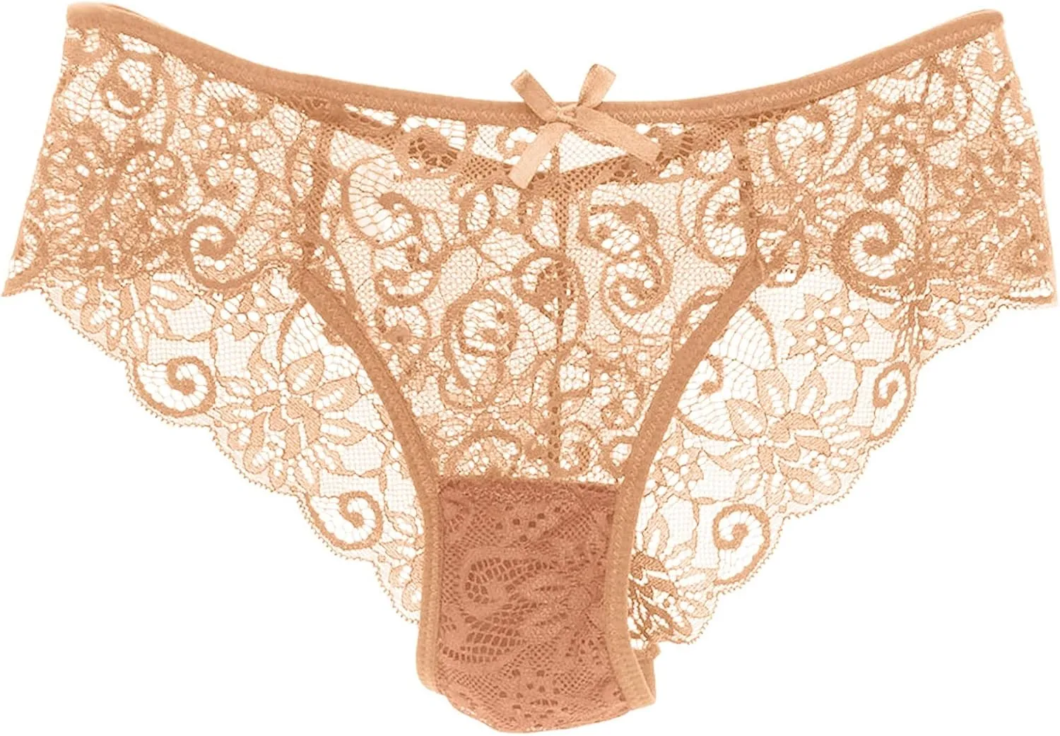 Women's Floral Lace Brief Underwear Breathable High Leg High Waist Stretch Cute Bikini Brief Panties