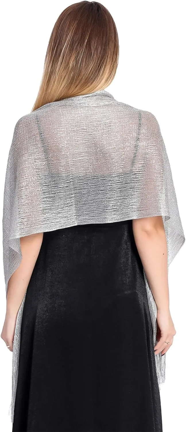 Women's Floral Scarf Tassels Shawl, Fringe Wraps for Wedding Evening Party Dresse(DDNPJ4)