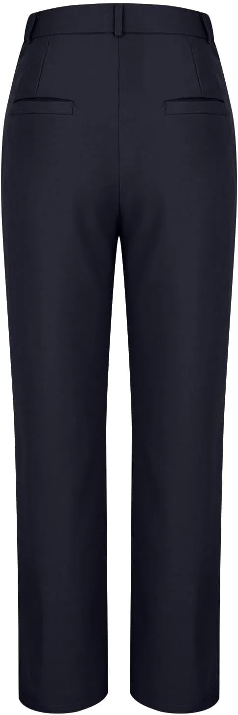 Womens High Waist Wide Straight Leg Trousers Casual Slacks Dress Pants with Pockets Pull On Office Work Business Pant