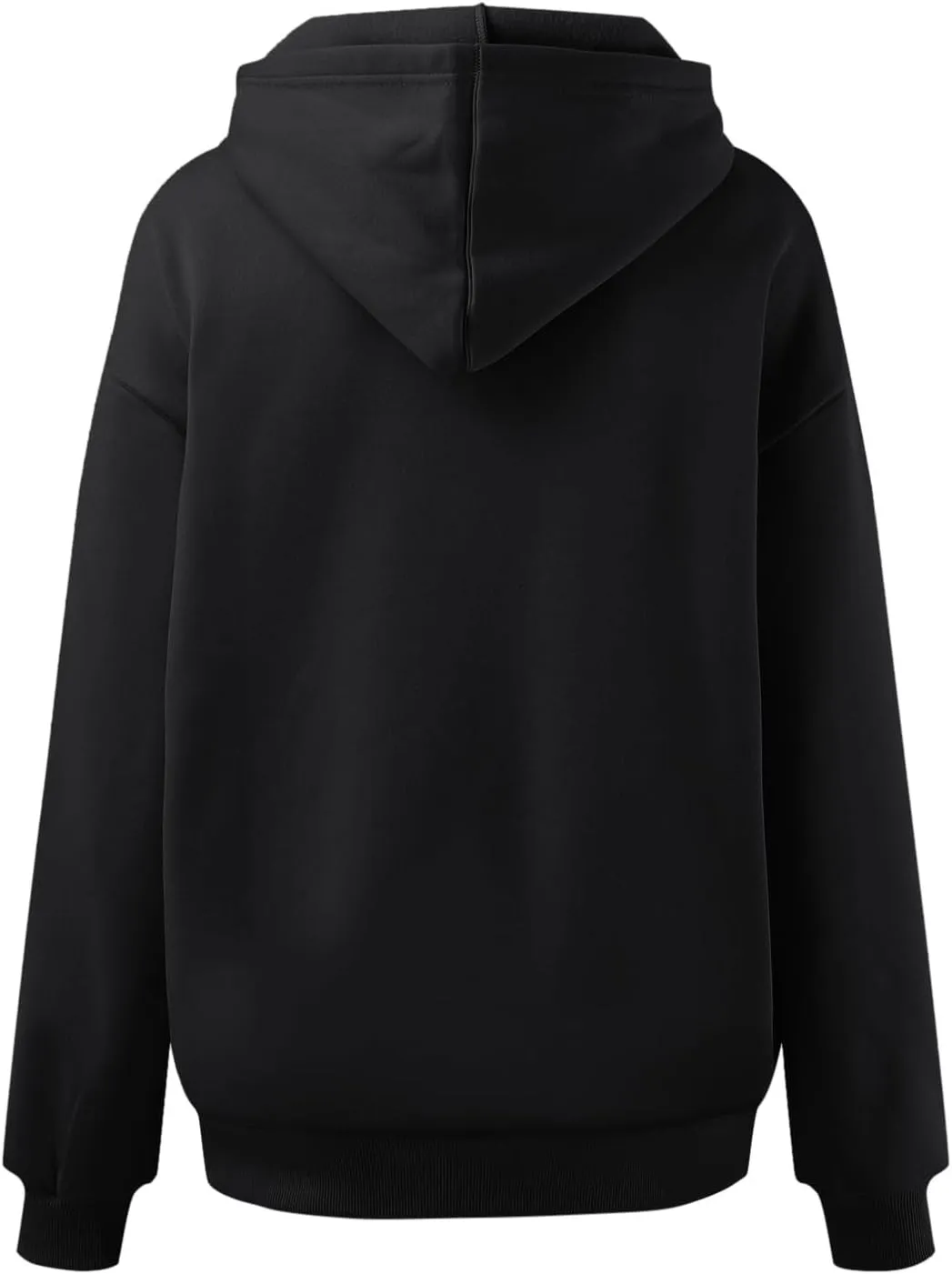Womens Hoodie Pullover Casual Plain Basic Sweatshirt with Hood Solid Color Oversized Long Sleeve Hoodies